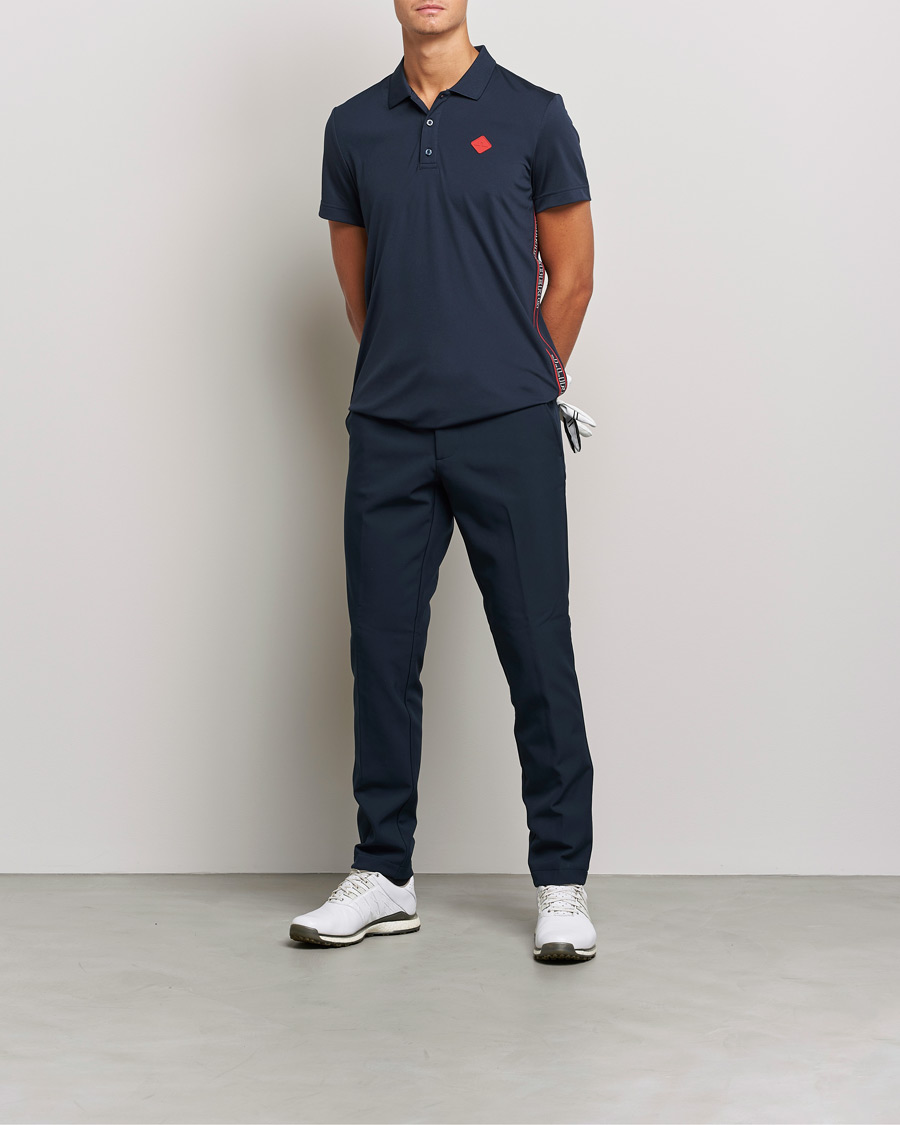Herre | Pikéer | J.Lindeberg | Diamond Regular Fit Polo Navy