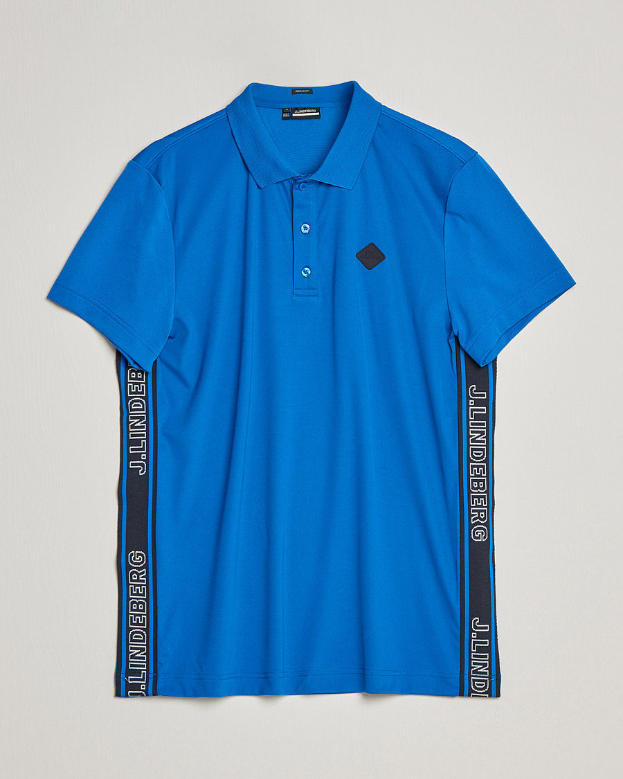 Herre | Pikéer | J.Lindeberg | Diamond Regular Fit Polo Nautical Blue