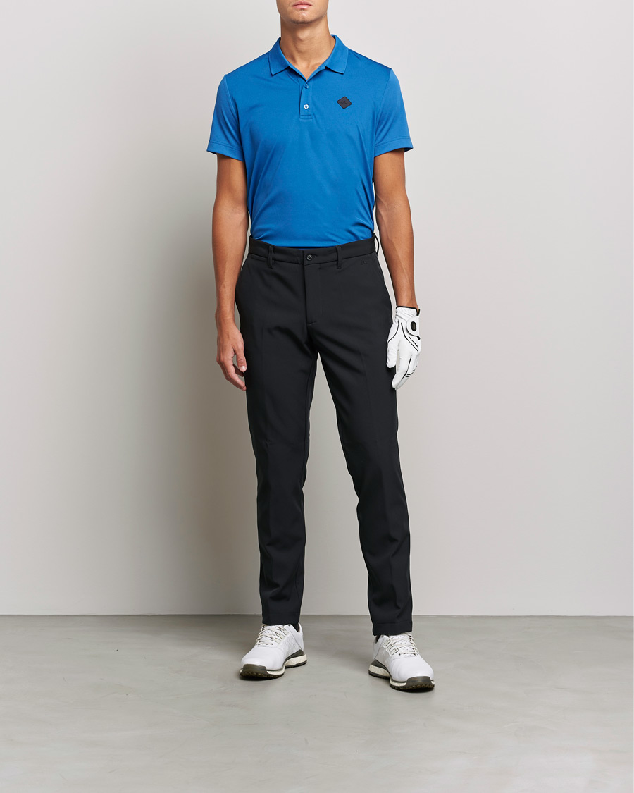 Herre | Pikéer | J.Lindeberg | Diamond Regular Fit Polo Nautical Blue