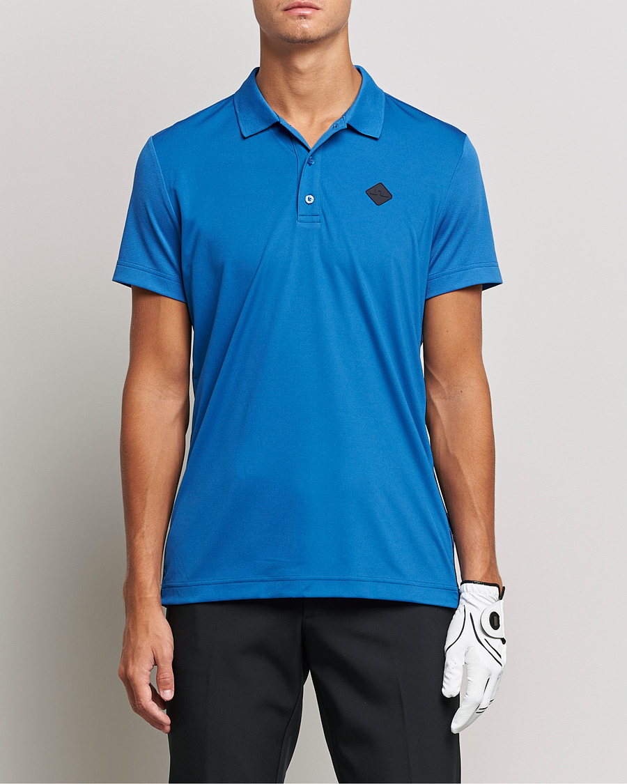 Herre | Pikéer | J.Lindeberg | Diamond Regular Fit Polo Nautical Blue