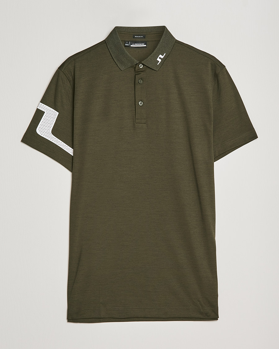 Herre | Pikéer | J.Lindeberg | Heath Regular Fit Polo Forest Melange
