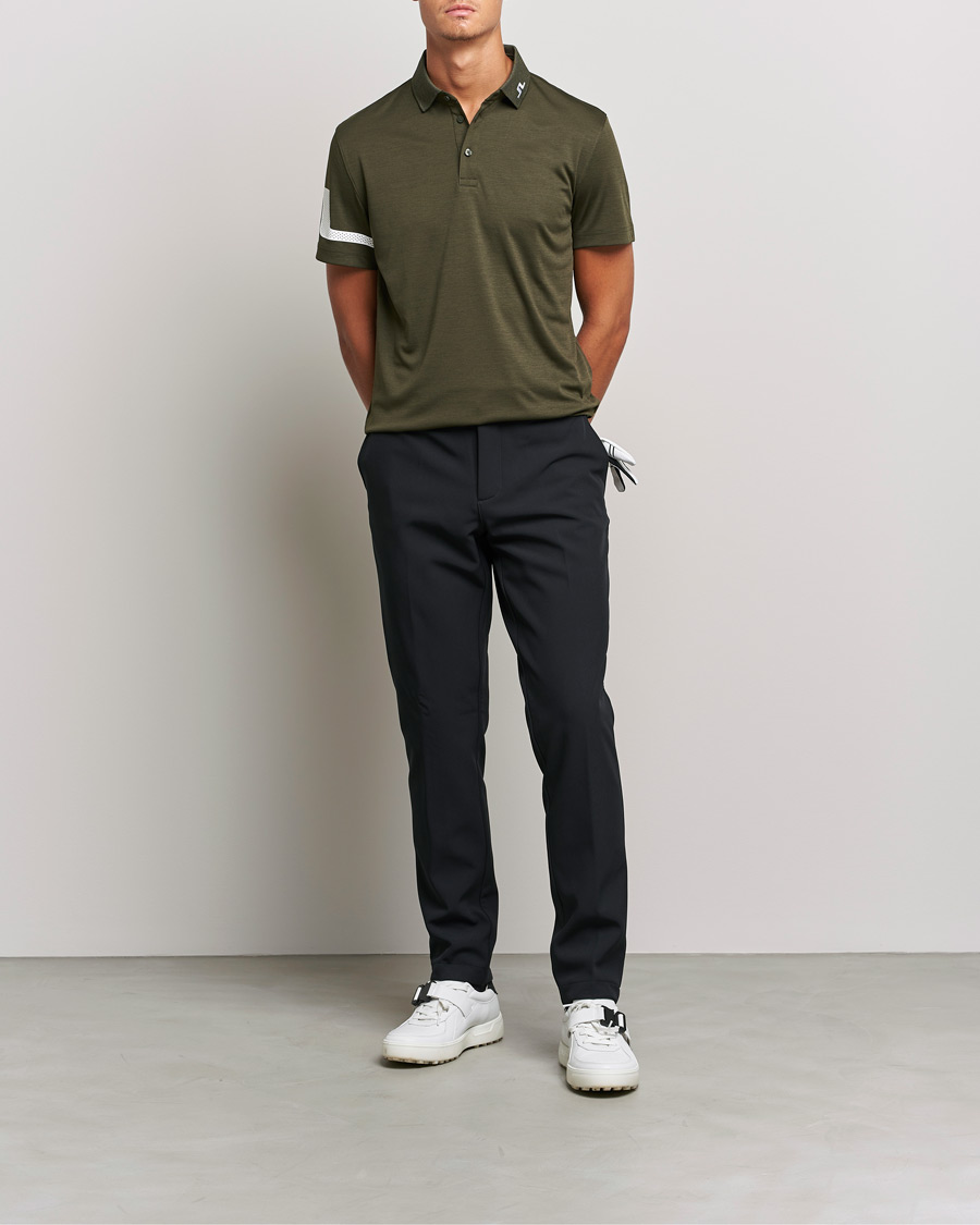 Herre | Pikéer | J.Lindeberg | Heath Regular Fit Polo Forest Melange