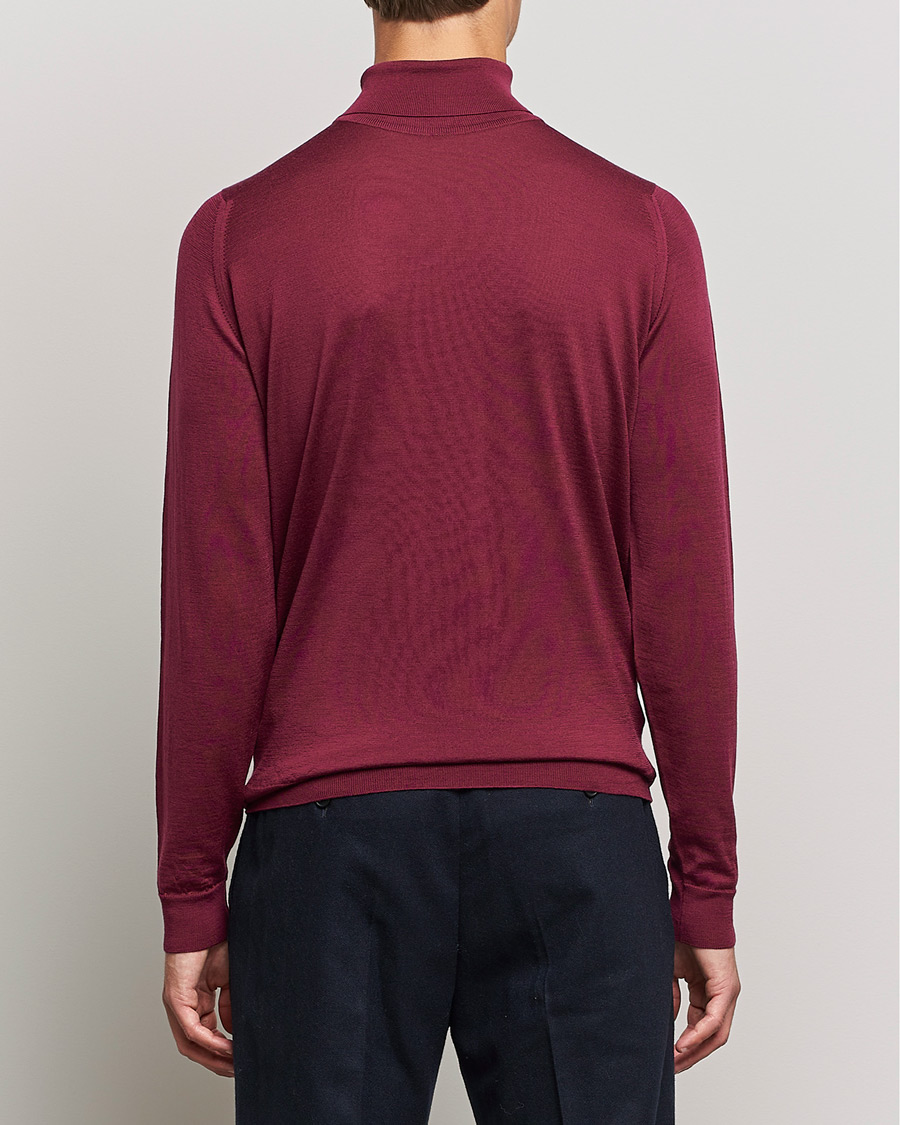 Herre | Gensere | John Smedley | Cherwell Extra Fine Merino Rollneck Bordeaux