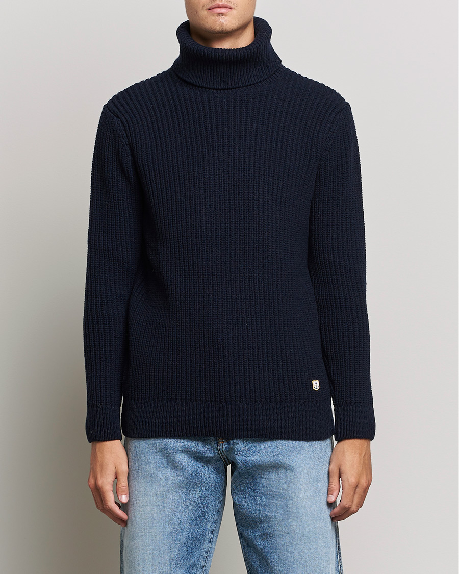 Herre | Gensere | Armor-lux | Pull Col Montant Wool Sweater Navy