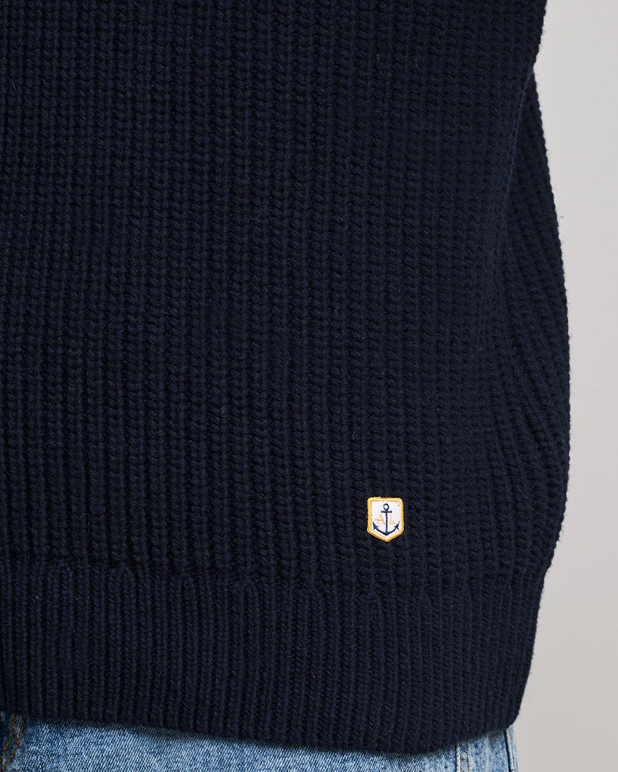 Herre | Gensere | Armor-lux | Pull Col Montant Wool Sweater Navy