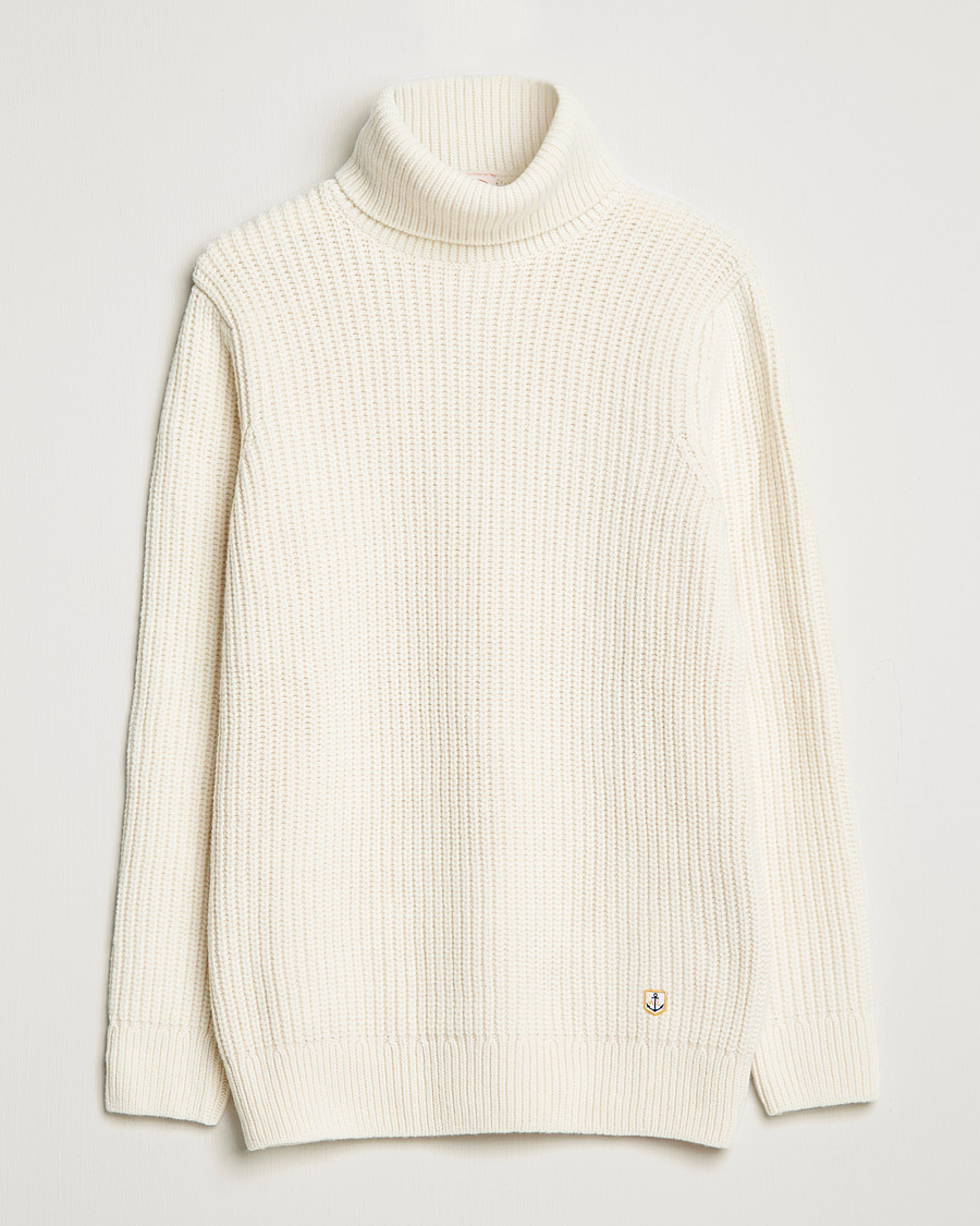Herre | Gensere | Armor-lux | Pull Col Montant Wool Sweater Off White