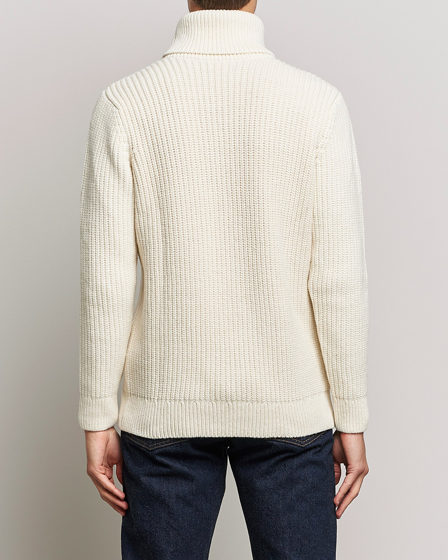 Herre | Gensere | Armor-lux | Pull Col Montant Wool Sweater Off White