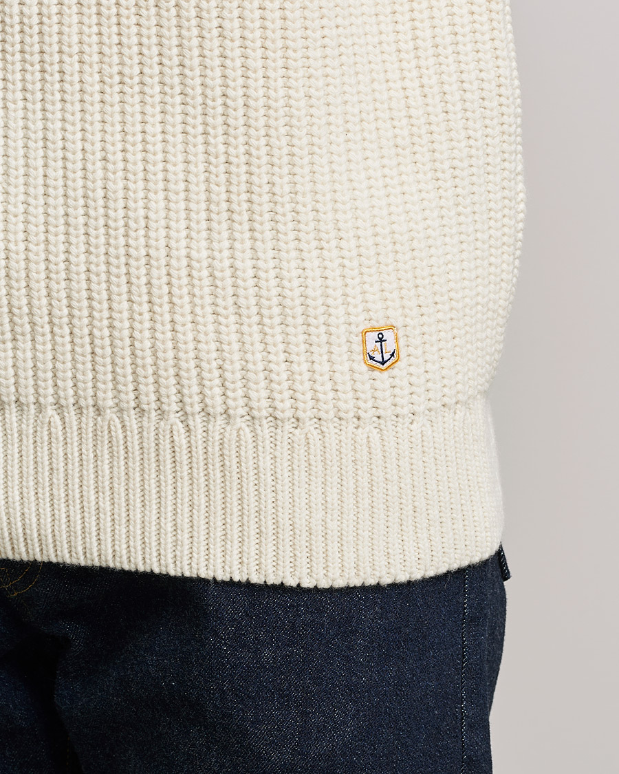 Herre | Gensere | Armor-lux | Pull Col Montant Wool Sweater Off White