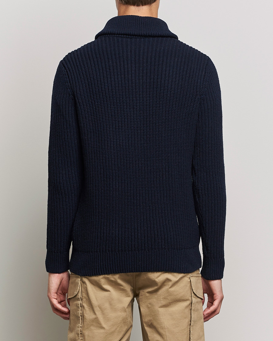 Herre | Gensere | Armor-lux | Pull Camionneur Wool Half Zip Navy