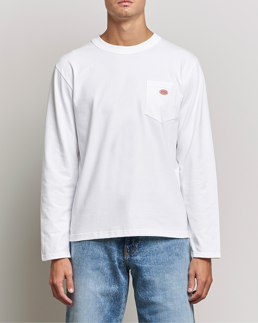 Herre | Langermede t-shirts | Armor-lux | MC Pouche Longsleeve T-shirt White