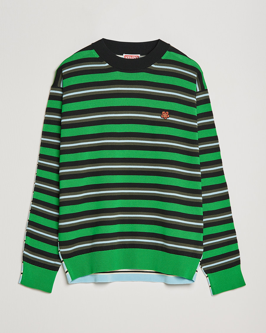 Herre |  | KENZO | Stripes Wool Knitted Jumper Grass Green