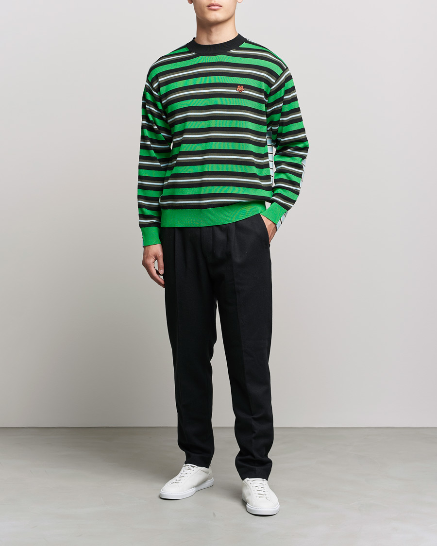 Herre | Gensere | KENZO | Stripes Wool Knitted Jumper Grass Green
