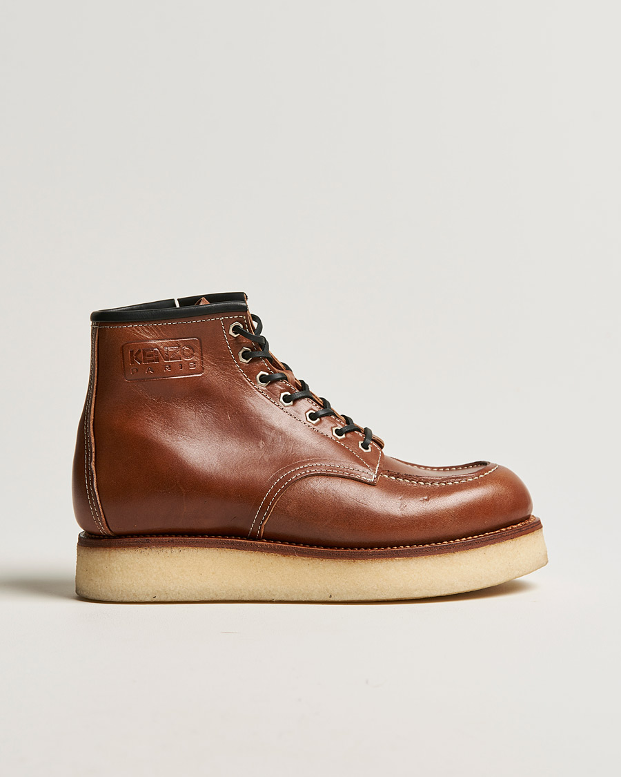 Herre | KENZO Yama Lace Up Boots Dark Camel | KENZO | Yama Lace Up Boots Dark Camel