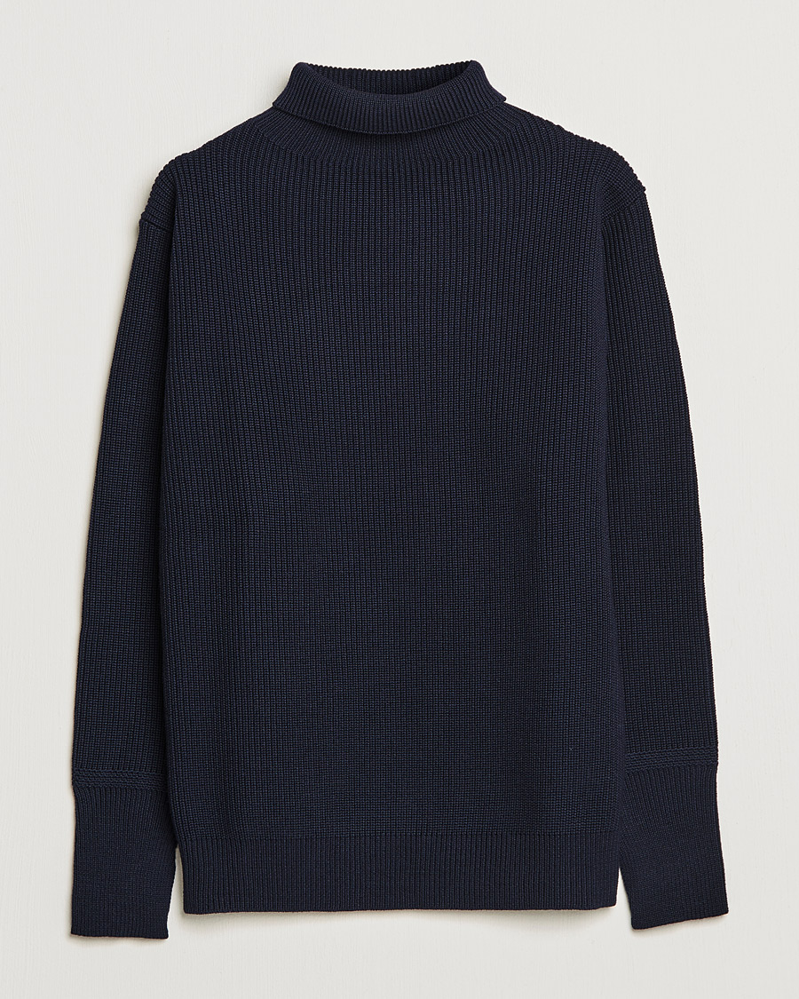 Herre | Gensere | Andersen-Andersen | Sailor Wool Turtleneck Navy Blue