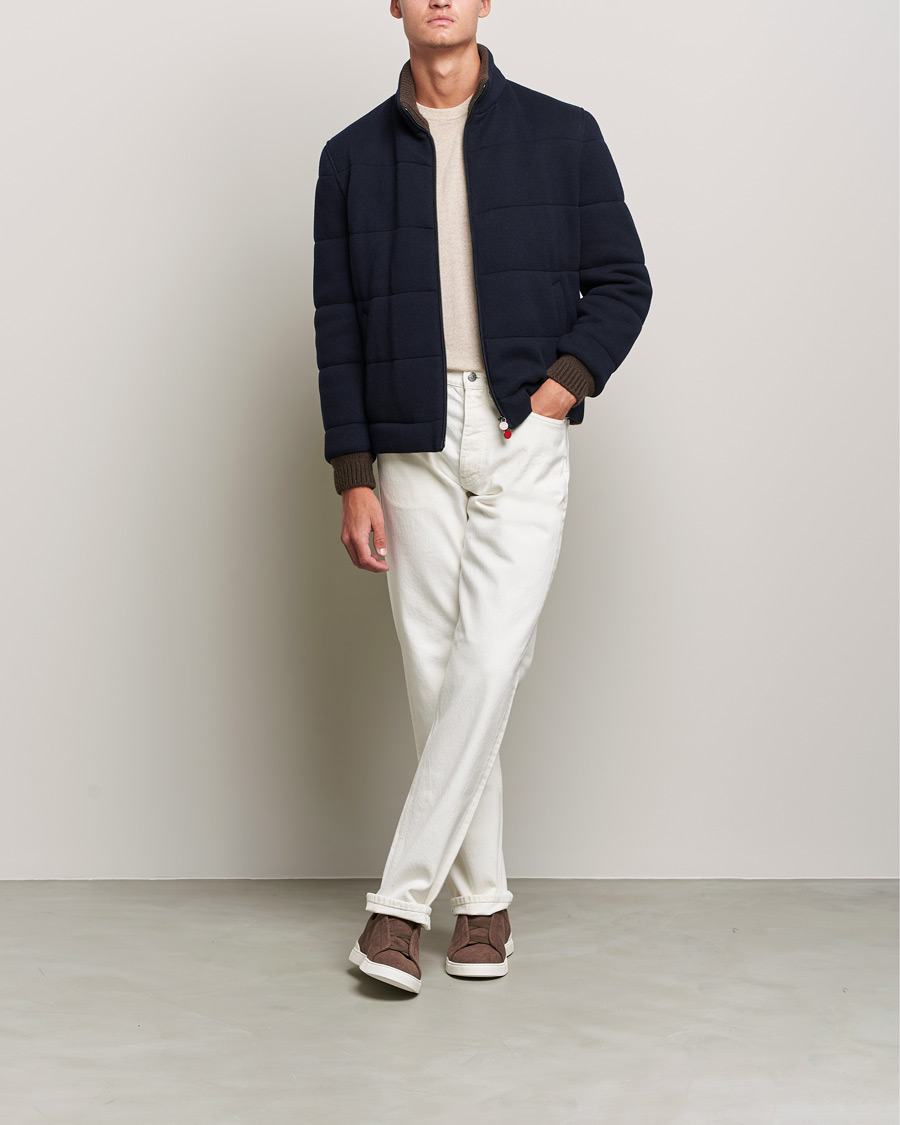 Herre | Jakker | Kiton | Pile Cashmere Down Jacket Navy