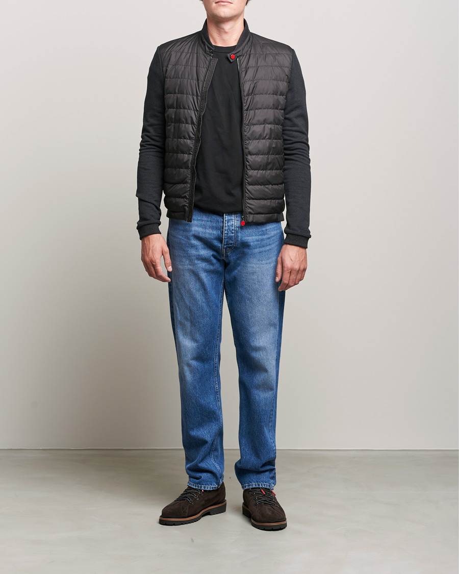Herre | Jakker | Kiton | Cotton/Cashmere Hybrid Jacket Charcoal