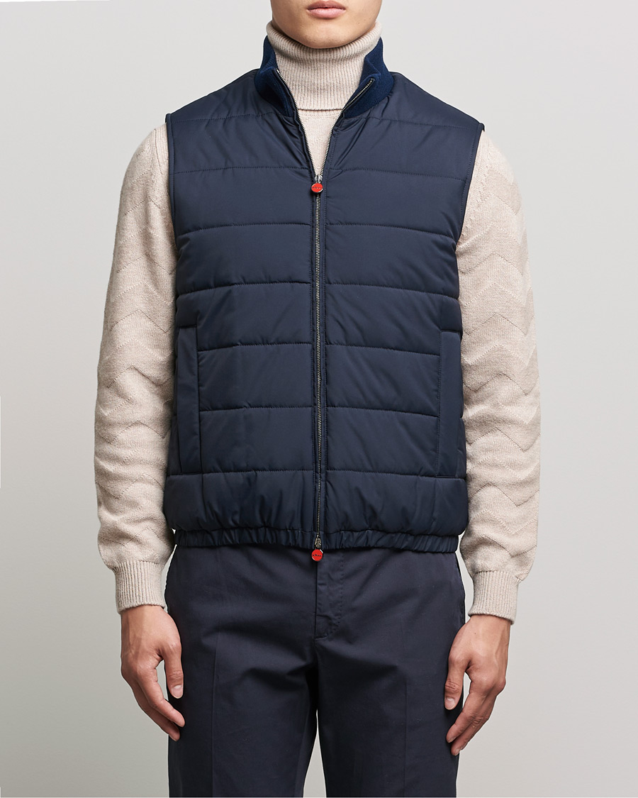 Herre | Jakker | Kiton | Nylon Down Vest Navy