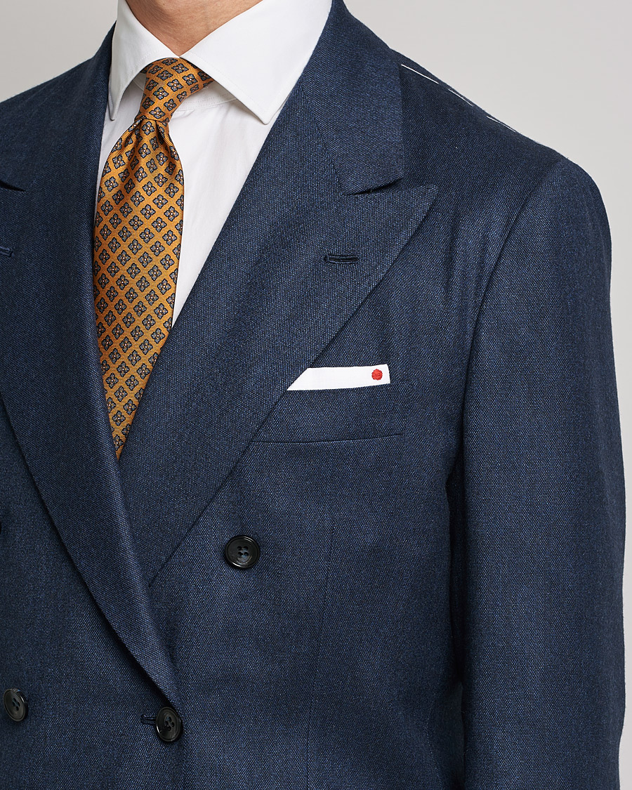 Herre | Dressjakker | Kiton | Wool/Cashmere Hopsack DB Blazer Navy