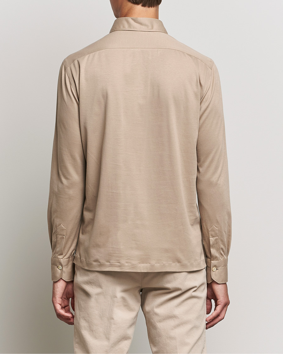 Herre | Gensere | Kiton | Long Sleeve Polo Shirt Beige