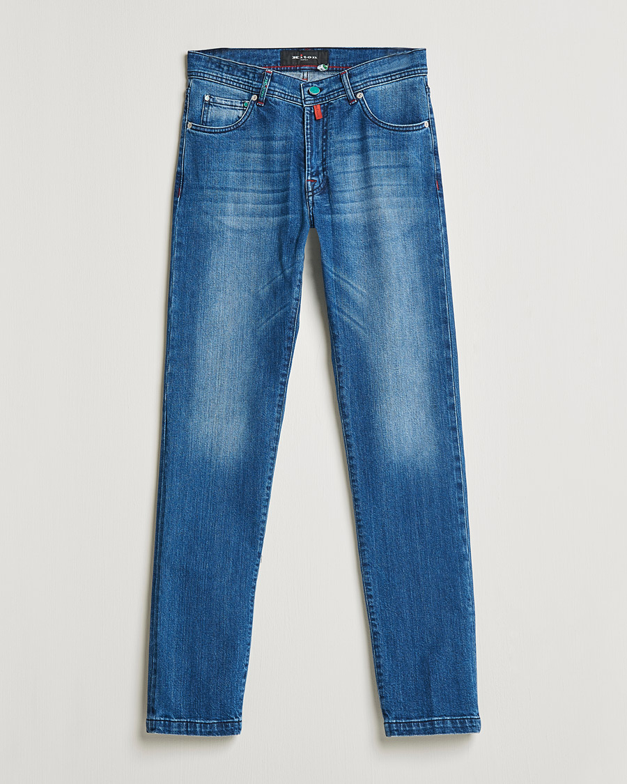 Herre |  | Kiton | Slim Fit Stretch Jeans Medium Blue Wash