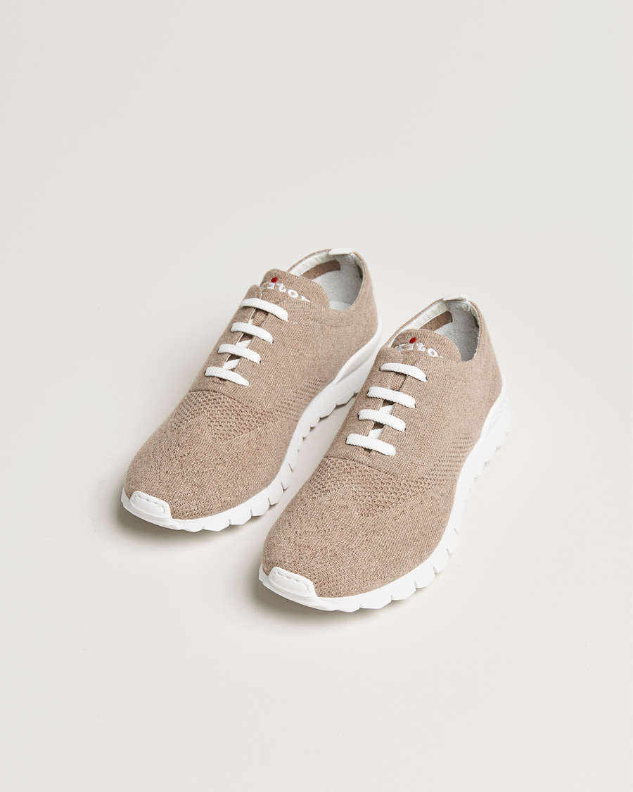 Herre | Kiton Cashmere Mesh Running Sneakers Beige | Kiton | Cashmere Mesh Running Sneakers Beige