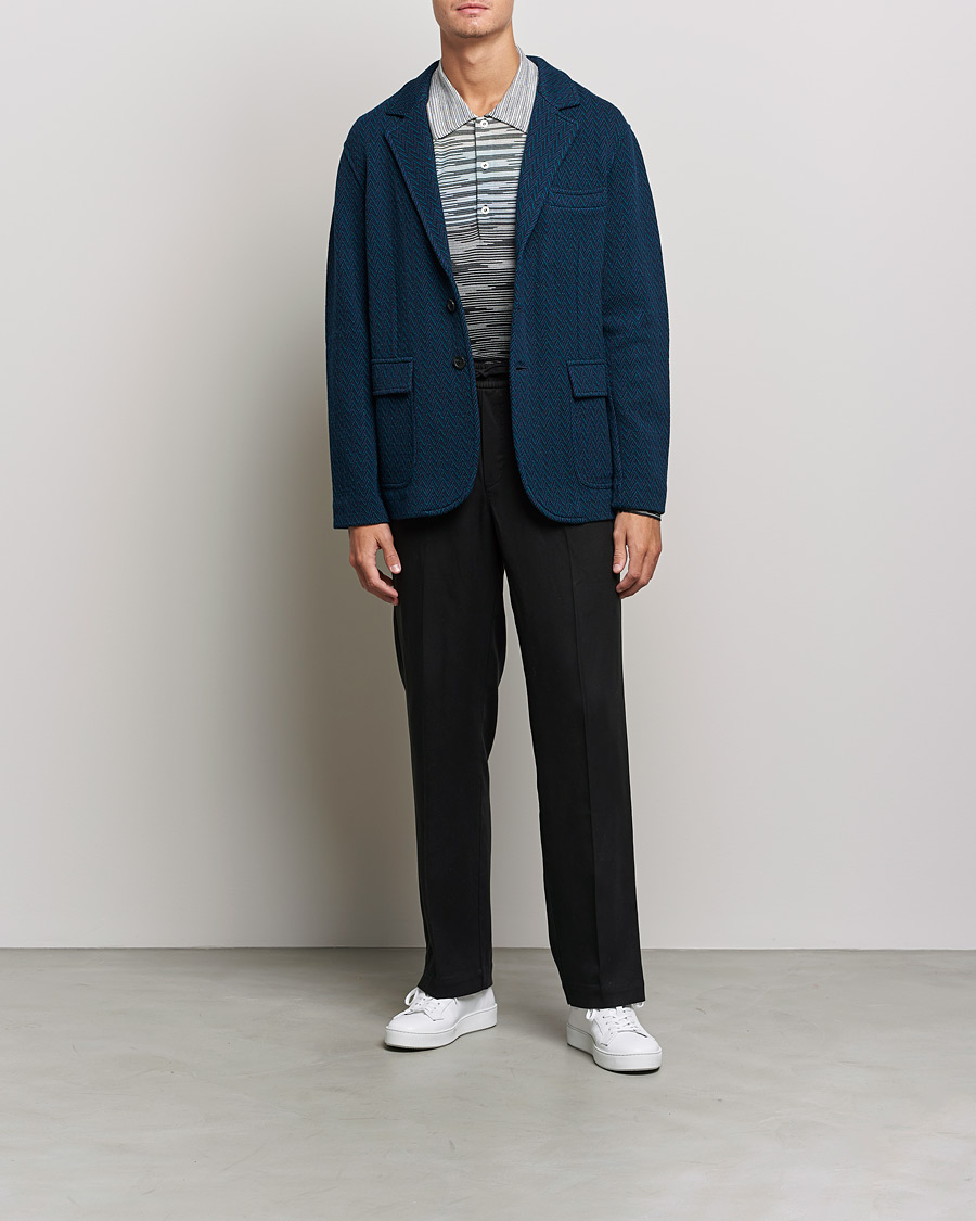 Herre | Dressjakker | Missoni | Zig Zag Knitted Blazer Navy