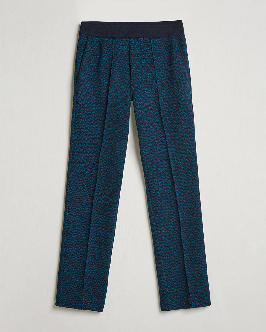 Herre | Bukser | Missoni | Zig Zag Knitted Trousers Navy