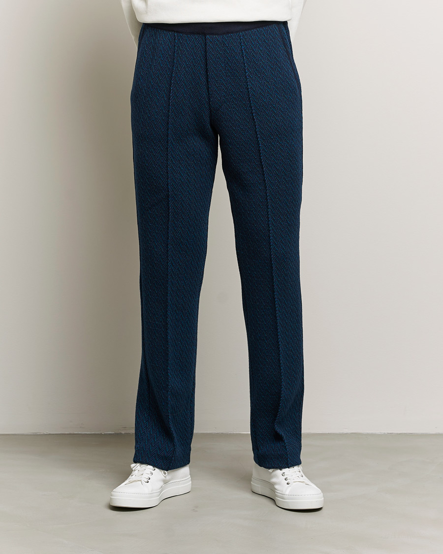 Herre | Missoni | Missoni | Zig Zag Knitted Trousers Navy