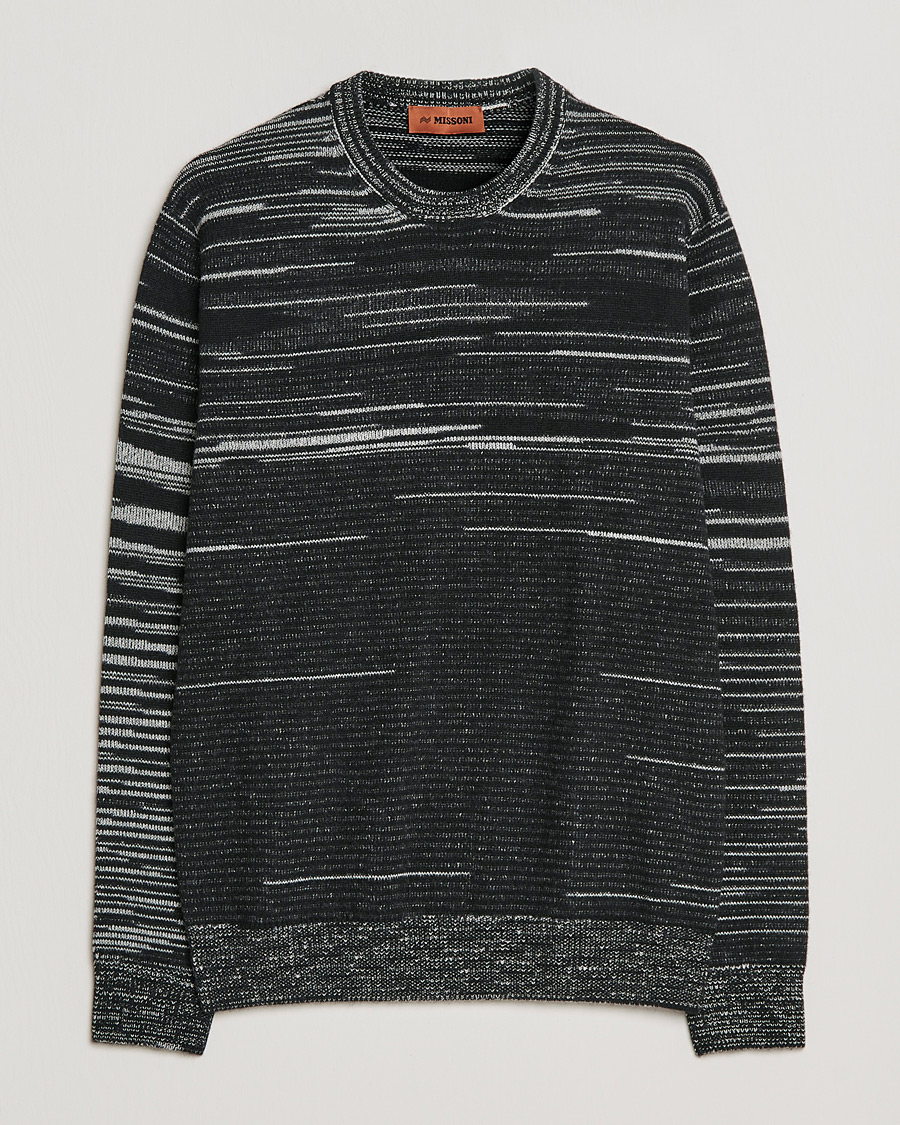 Herre |  | Missoni | Fiammato Cashmere Sweater Black/White