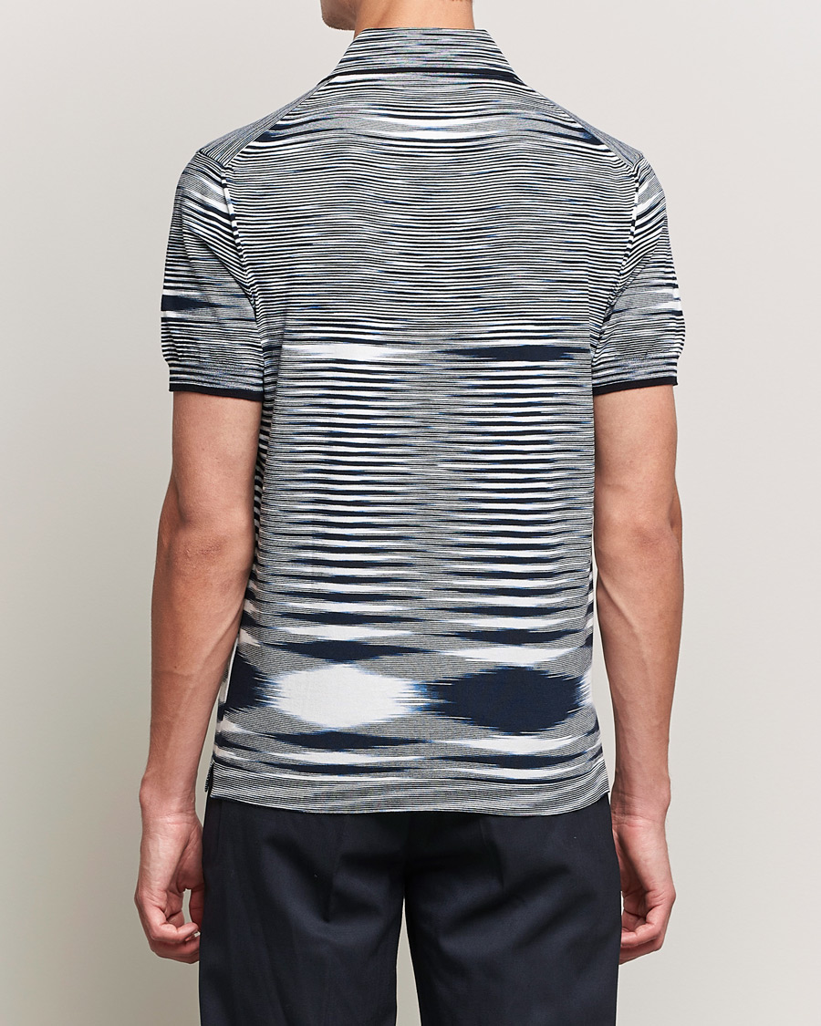 Herre | Pikéer | Missoni | Fiammato Knitted Polo Navy/White