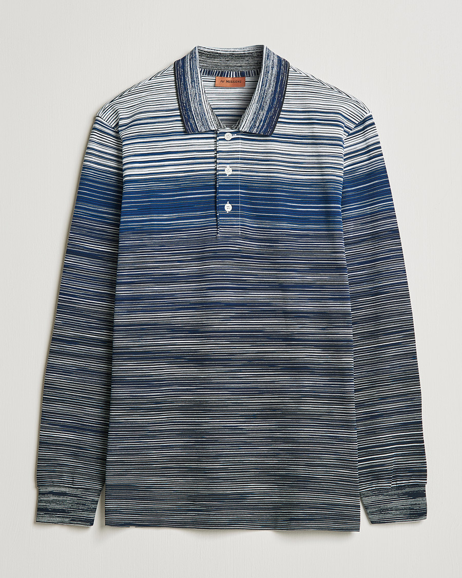 Herre | Gensere | Missoni | Fiammato Piquet Polo Navy/White