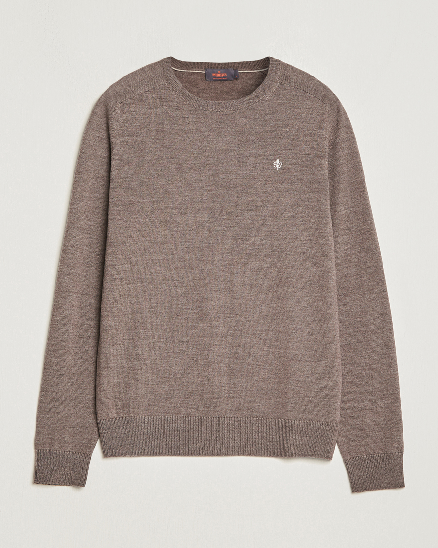 Herre | Gensere | Morris | Merino O-neck Brown