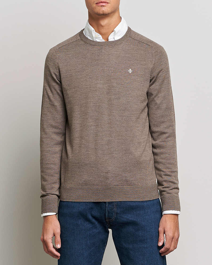 Herre | Gensere | Morris | Merino Crew Neck Pullover Brown