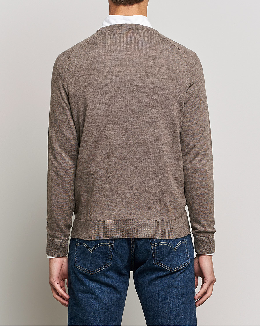 Herre | Gensere | Morris | Merino O-neck Brown