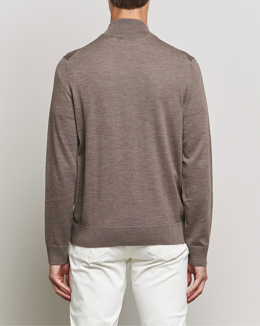 Herre | Gensere | Morris | Merino Zip Cardigan Brown