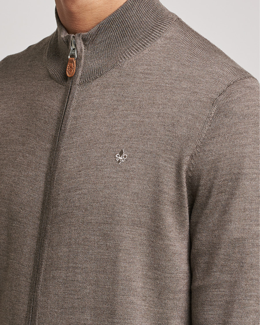 Herre | Gensere | Morris | Merino Zip Cardigan Brown