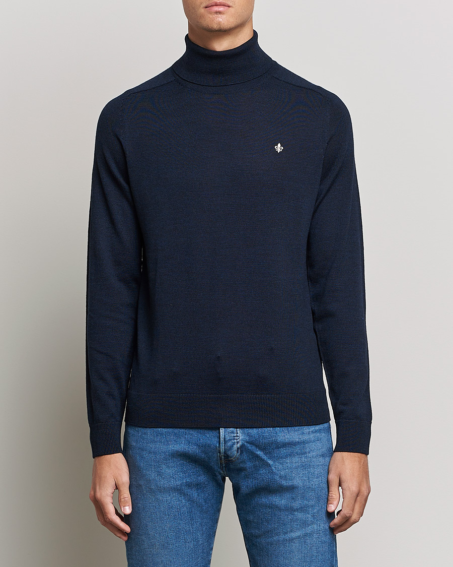 Herre | Gensere | Morris | Merino Rollneck Navy