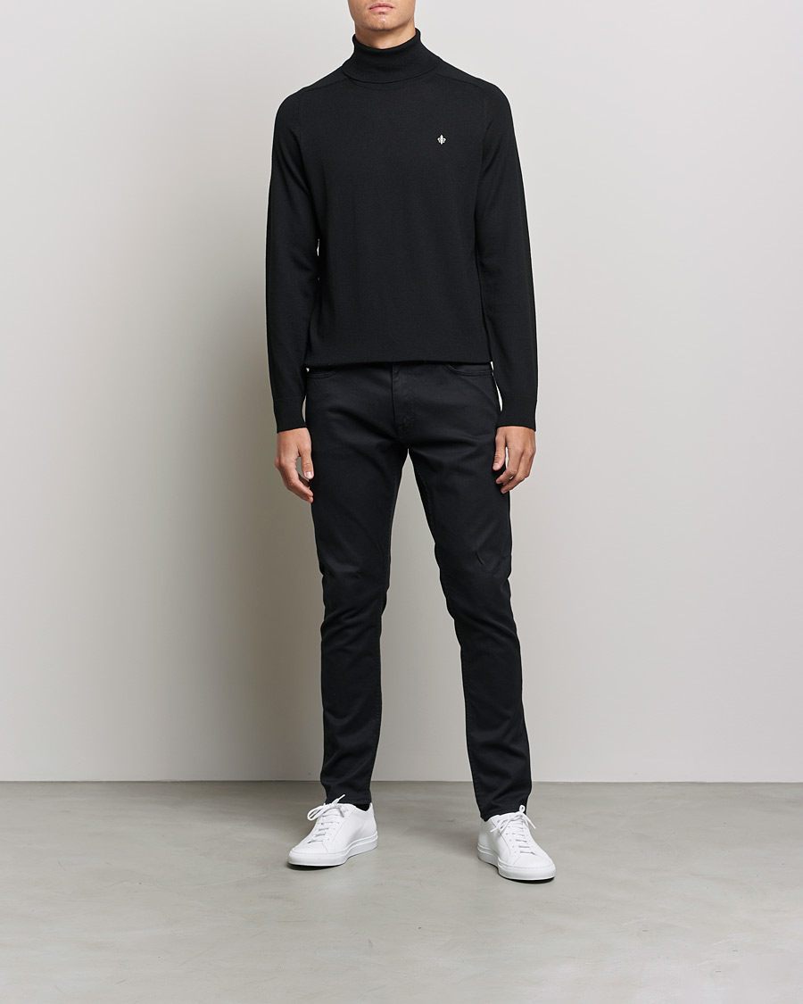 Herre | Gensere | Morris | Merino Rollneck Black