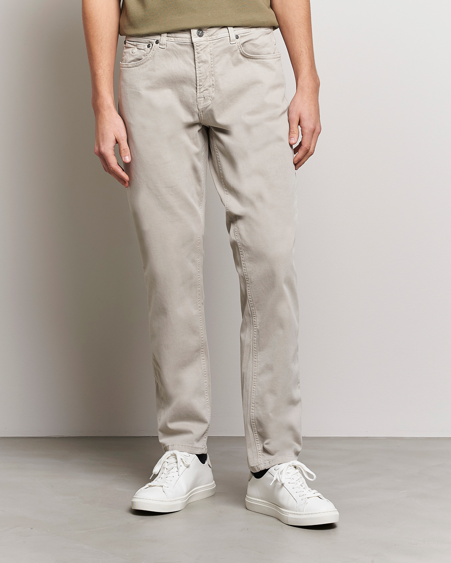 Herre | 5-lommersbukser | Morris | James Brushed Chinos Khaki