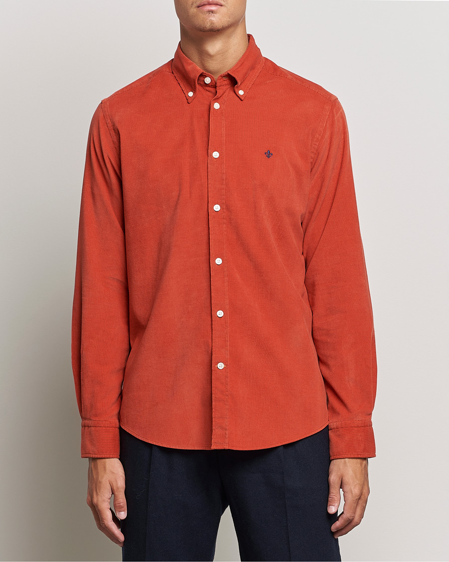 Herre | Skjorter | Morris | Douglas Corduroy Button Down Shirt Red