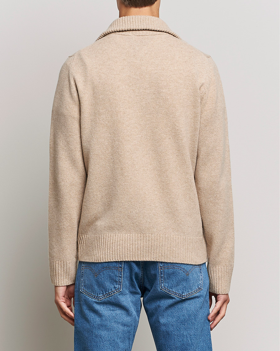 Herre | Gensere | Morris | Kieran Wool Half Zip Khaki