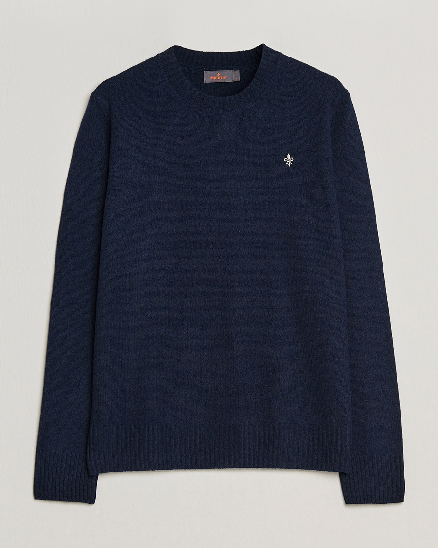 Herre | Gensere | Morris | Kieran Wool Crew Neck Navy