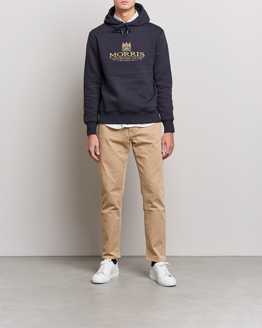Herre | Gensere | Morris | Trevor Logo Hoodie Blue