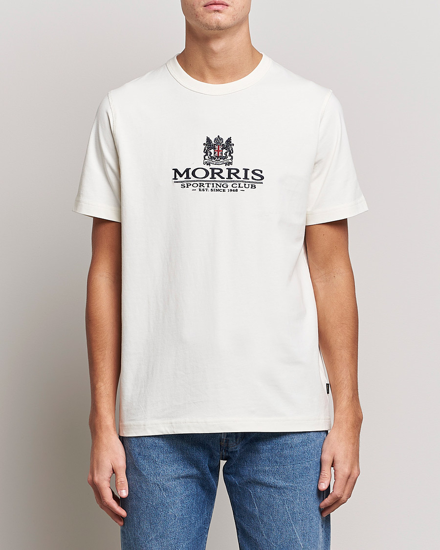 Herre | T-Shirts | Morris | Trevor Logo T-shirt Off White