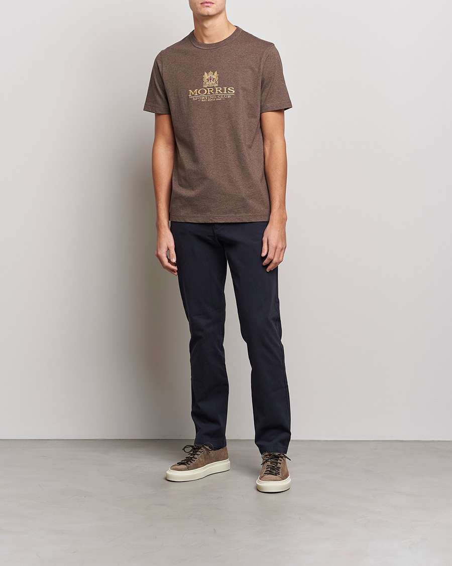 Herre | T-Shirts | Morris | Trevor Logo T-shirt Brown