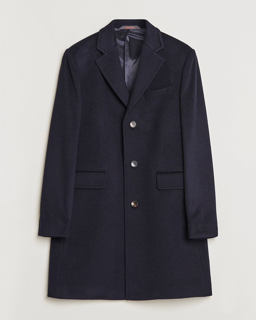 Herre | Jakker | Morris | Wool/Cashmere Coat Navy
