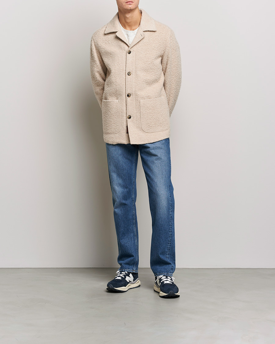 Herre | Jakker | Morris | Shaggy Shirt Jacket Beige
