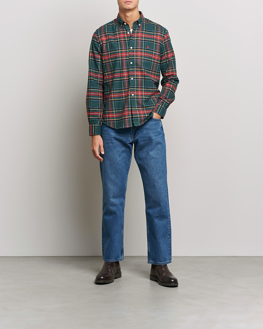 Herre | Flanellskjorter | Morris | Brushed Flannel Checked Shirt Multi