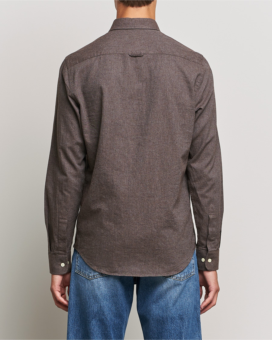 Herre | Skjorter | Morris | Watts Flannel Button Down Shirt Dark Brown