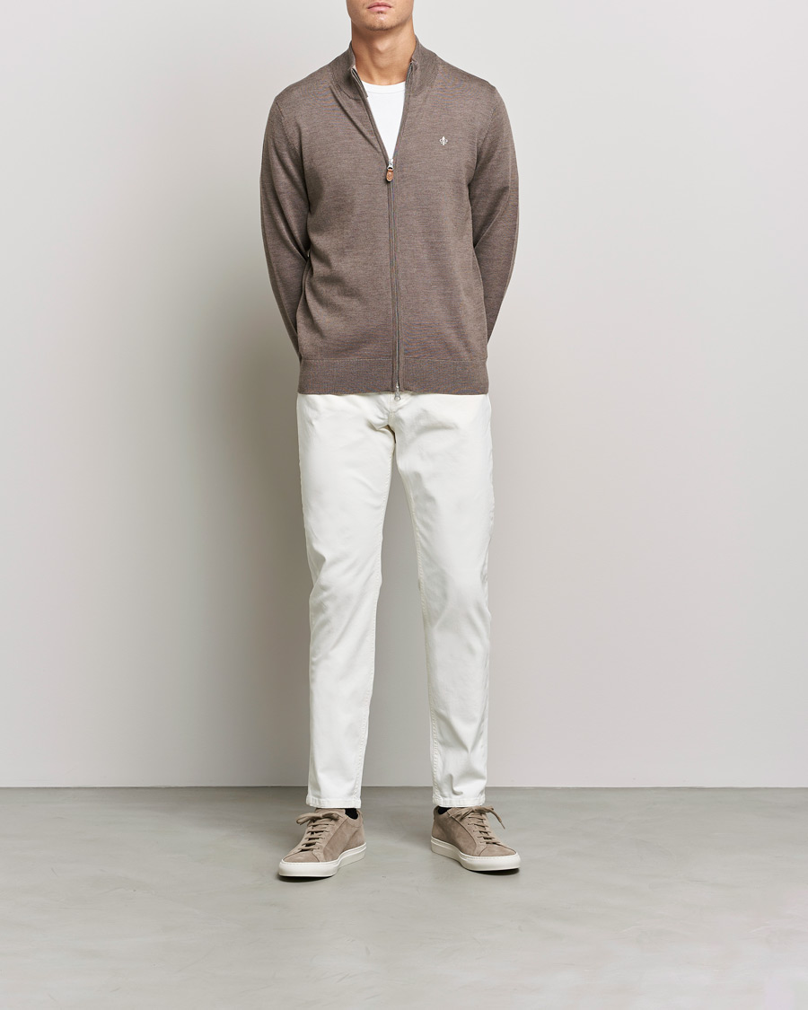 Herre | Preppy Authentic | Morris | James Brushed Chinos Off White